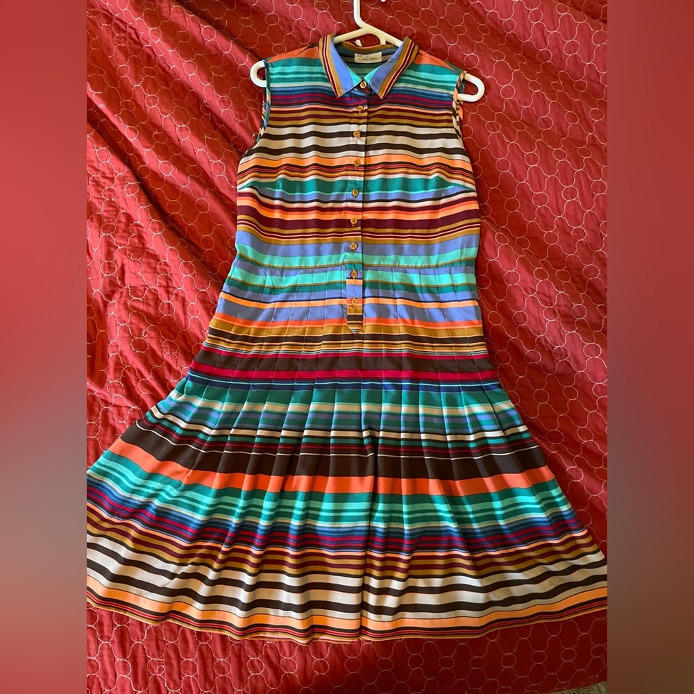Calvin Klein multicolored A-line dress